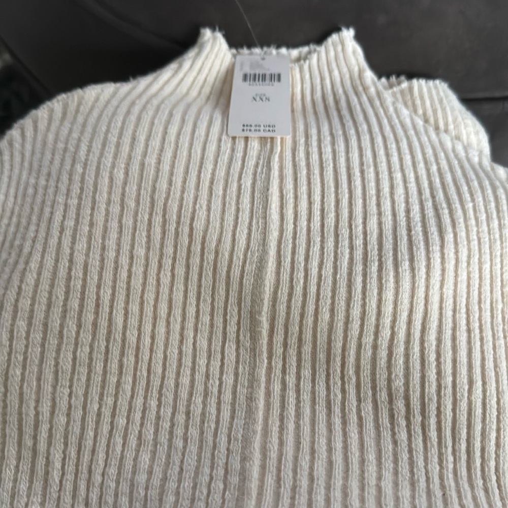 Anthropologie T La Ribbed Turtleneck Top